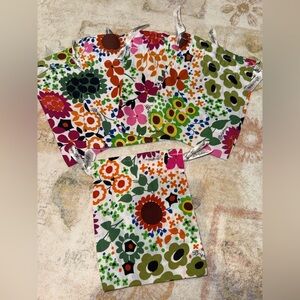 1 Brighton Multicolor Floral Drawstring Pouch - White Background